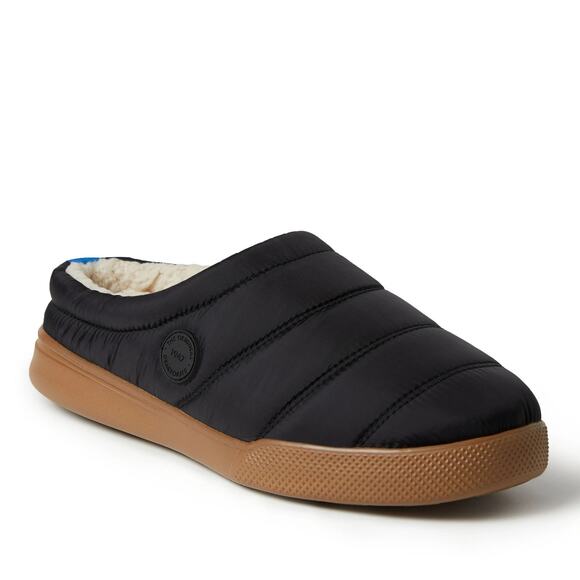 dearfoams Shoes - Dearfoams Men Andre Slip On Lightweight Clog Slipper Size US L 11-12 Black Nylon